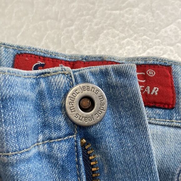 Madoc 90’s Y2K Denim Mini Skirt Light Wash Made In Europe Sz S - Picture 4 of 13